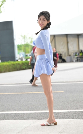 甜美蓝色套装裙