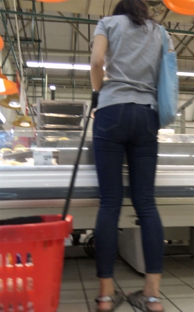 超紧蓝牛MM逛超市